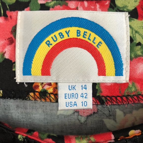 [ Sold ] Beautiful Floral Ruby Belle Dress, US Size 10 - Picture 3 of 6